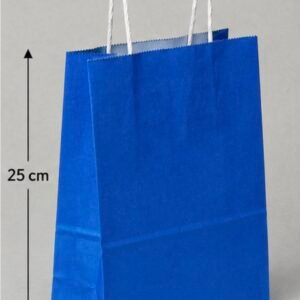 sac en papier bleu 20*25