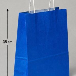 sac en papier bleu 25*35