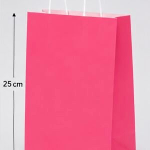 sac en papier rose 20*25